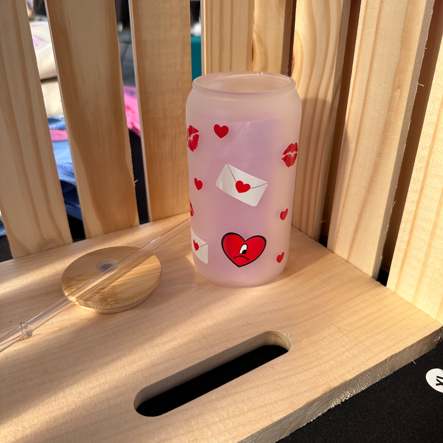 Benito Cupid Bad Bunny Glass Cup