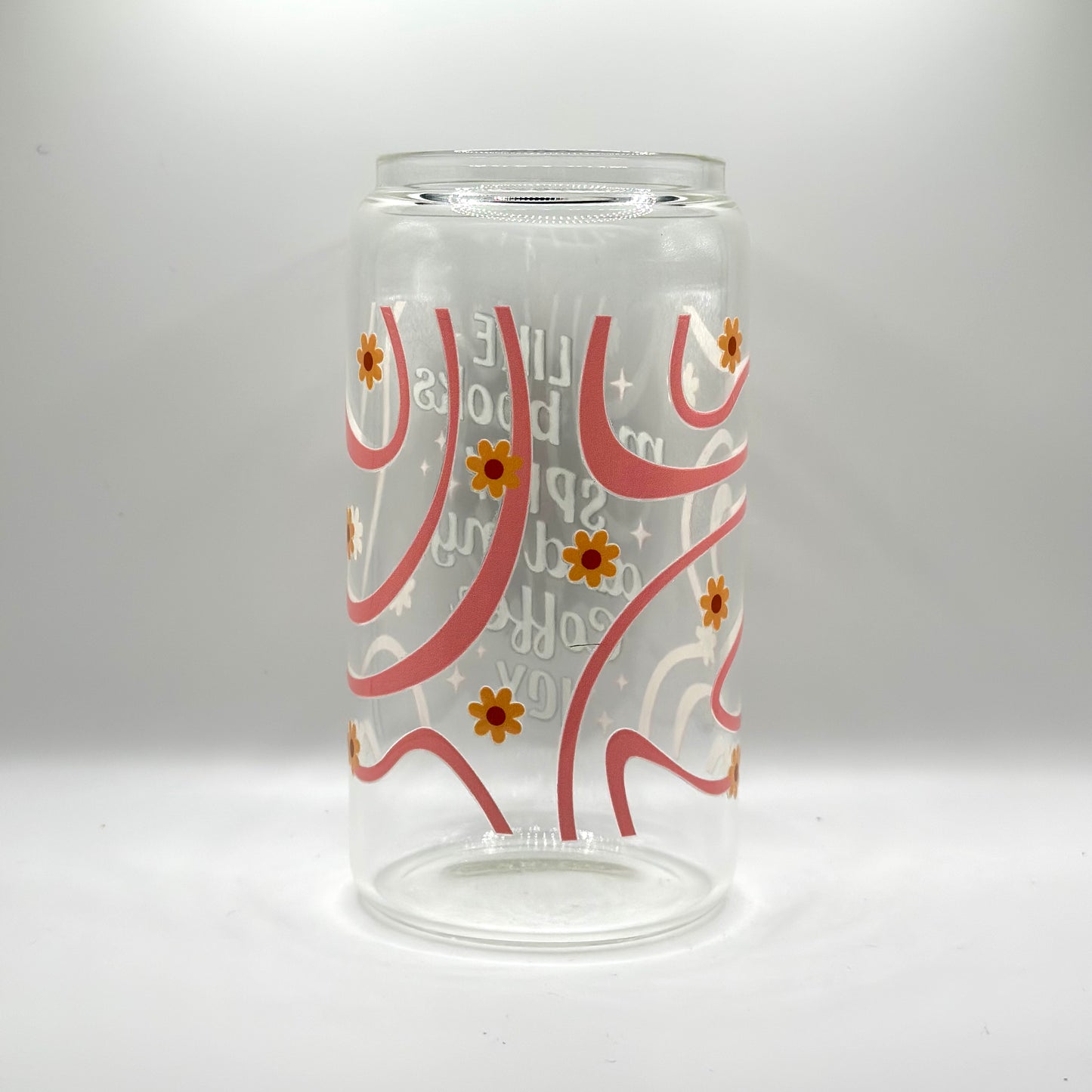 16oz I Like My Book Spicy and My Coffee Icy Glass Cup