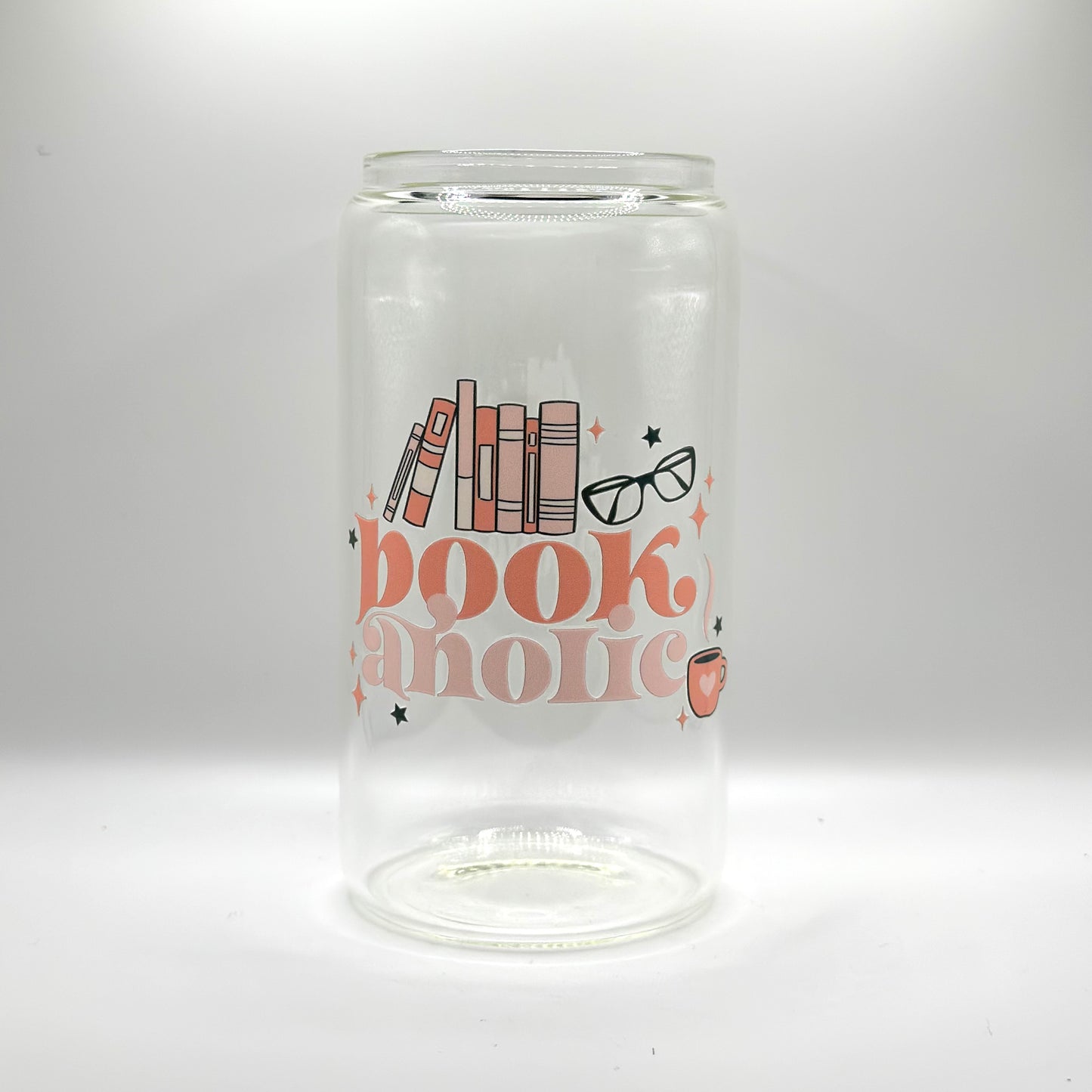 16oz Bookaholic Glass Cup