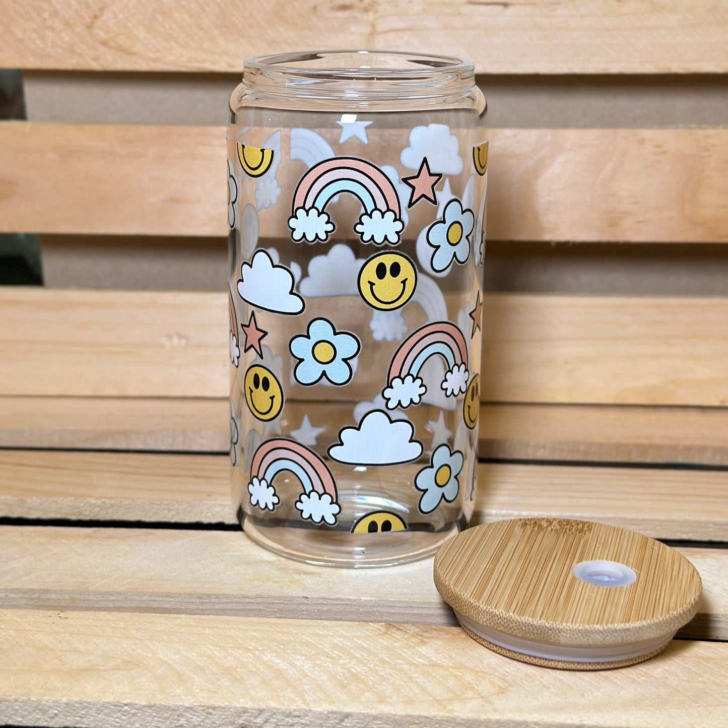 Rainbow and Smiley Face