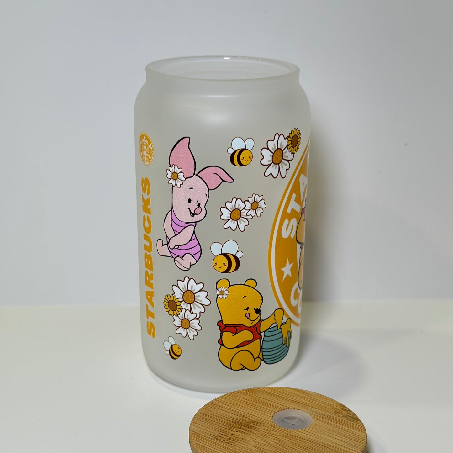 16oz Starbucks Baby Whinnie The Pooh Glass Cup