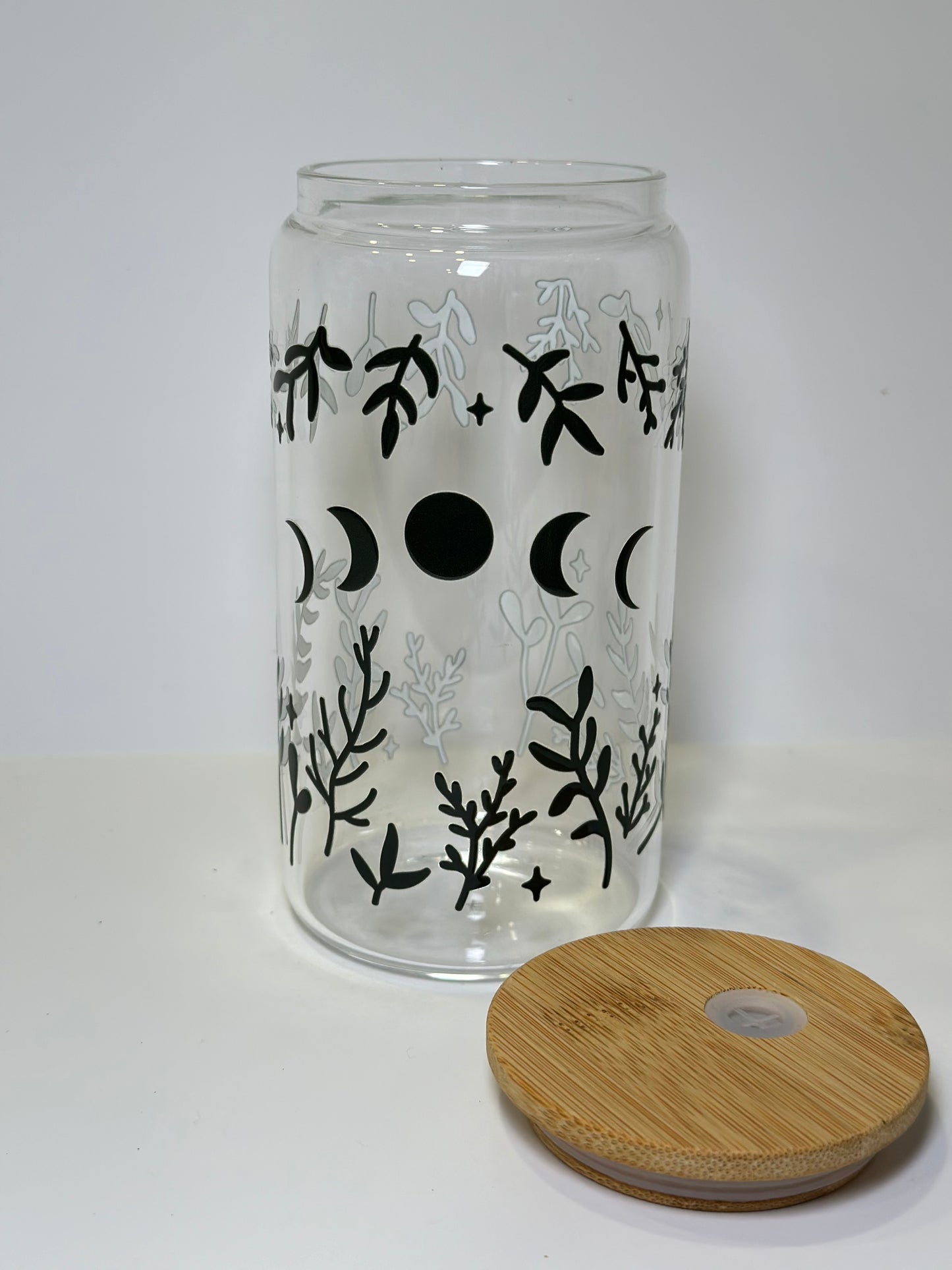 16oz Moon Phases and Crystals Glass Cup