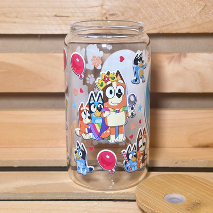 Bluey and Bingo with Mom in heart