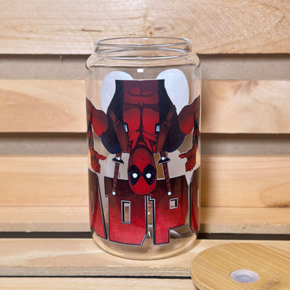 16oz Deadpool Glass Cup