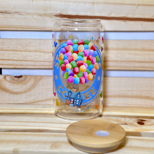 16oz Starbucks up Balloons Glass Cup