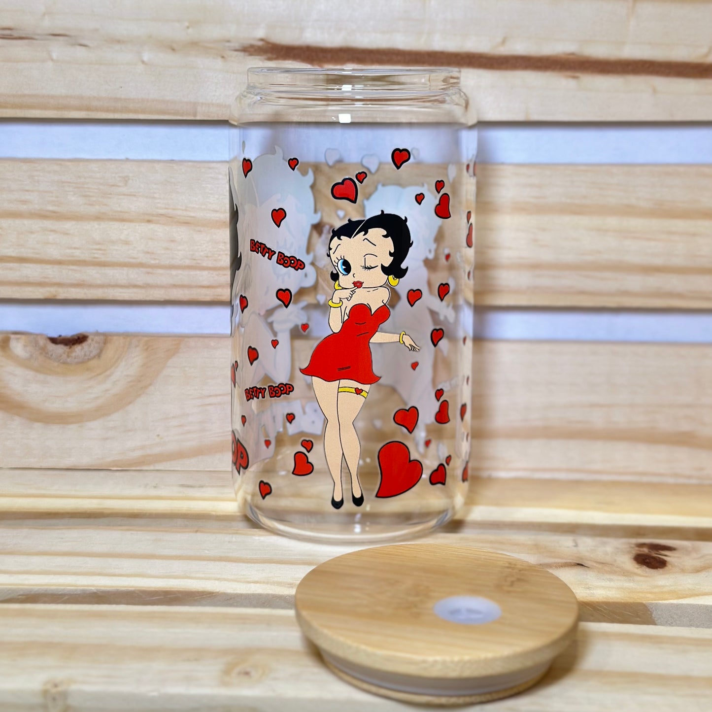 16oz Betty Boop Glass Cup