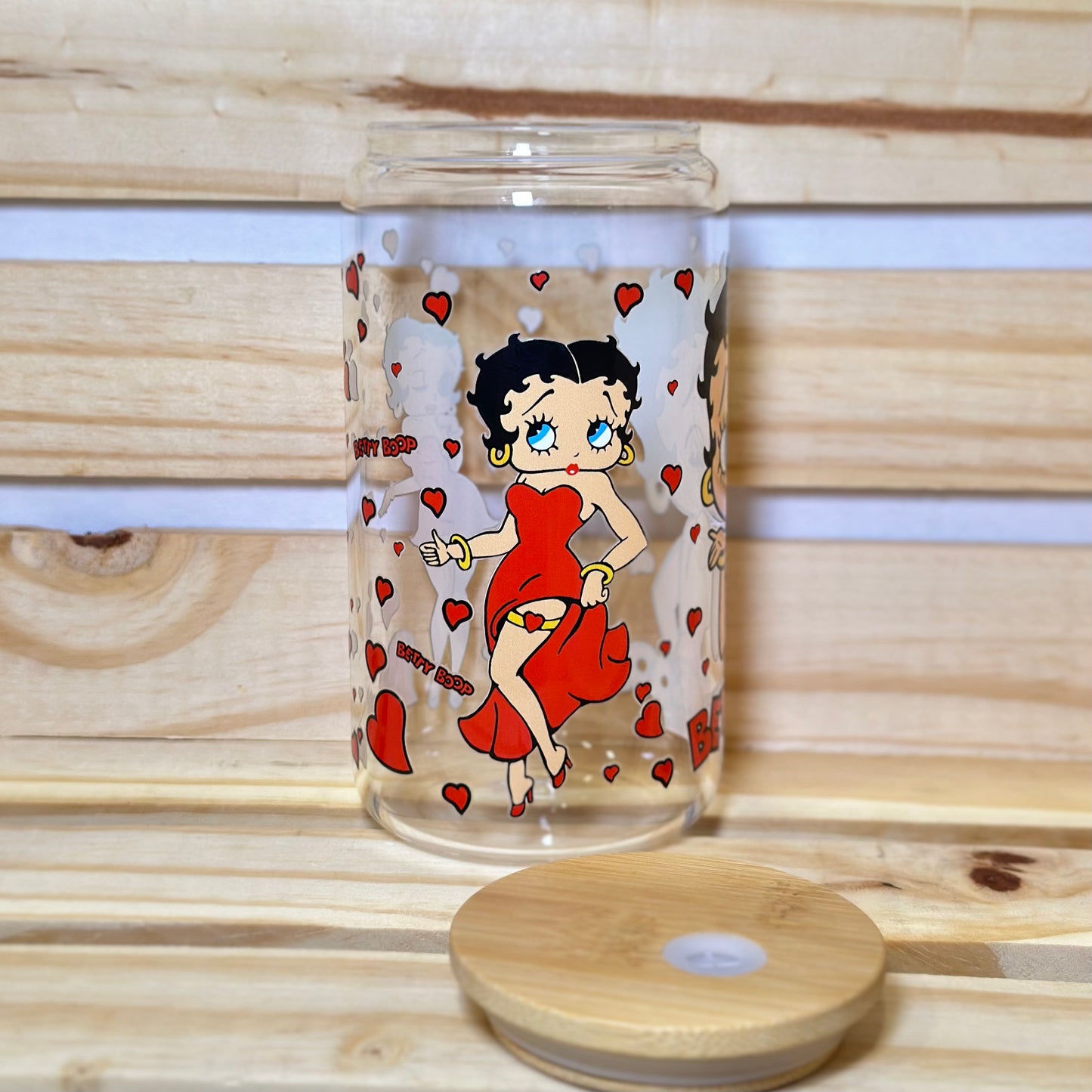 16oz Betty Boop Glass Cup