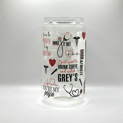 Grey's Anatomy Glass Cup