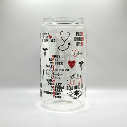 Grey's Anatomy Glass Cup