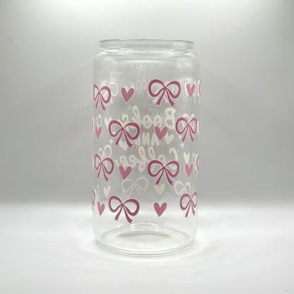 16oz Book and Coffee Glass Cup