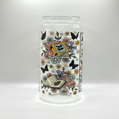 The Reader Skeleton Glass Cup