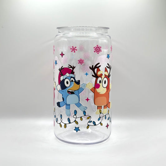 16 oz Bluey Characters Christmas