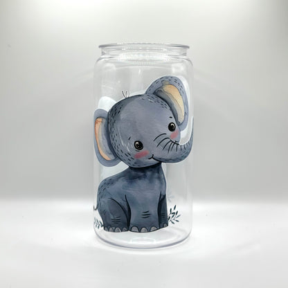 Baby Elephant Glass Cup
