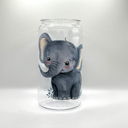 Baby Elephant Glass Cup