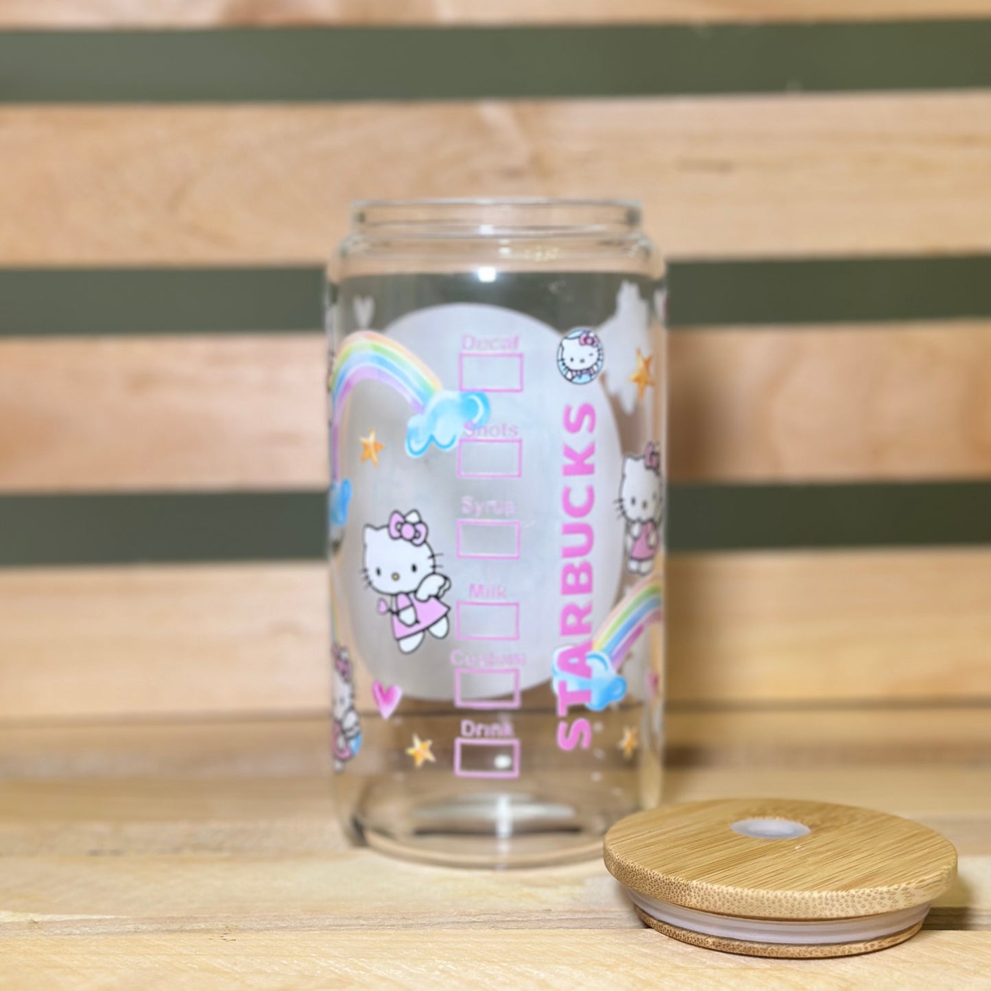 16oz Starbucks Hello Kitty Glass Cup