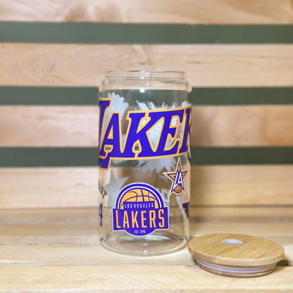 16oz Lakers Glass Cup