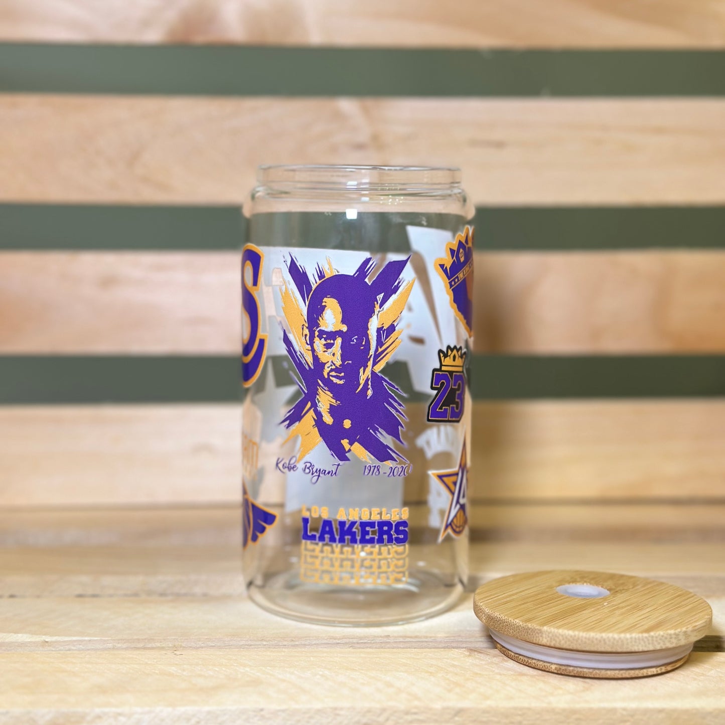 16oz Lakers Glass Cup