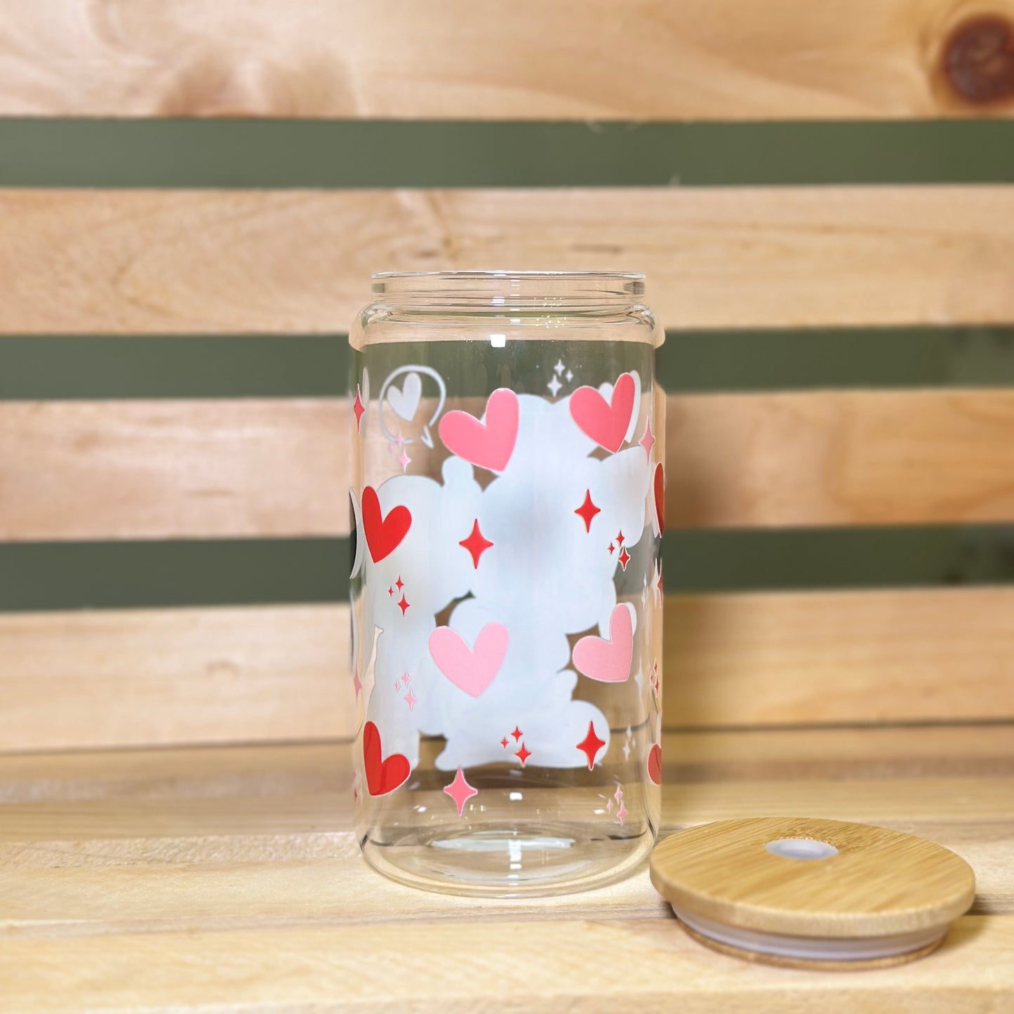 Minnie & Mickey Mouse Glass Cup