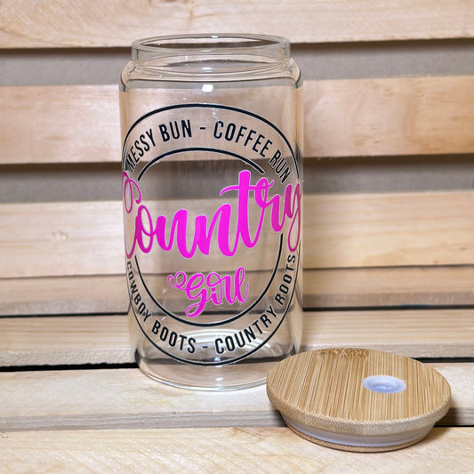 16oz Country Girl Glass Cup