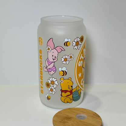 16oz Starbucks Baby Whinnie The Pooh Glass Cup